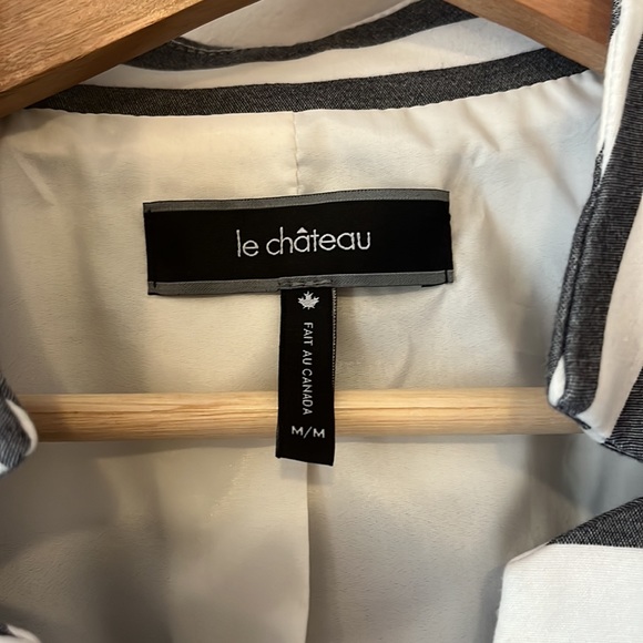 Le Chateau Striped 3/4 Sleeve Blazer - Picture 3 of 9